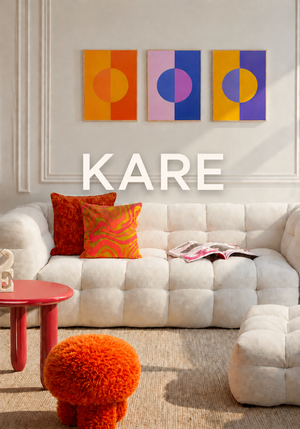 Die KARE-Trendwelt verbindet ausdrucksstarke Möbel, kräftige Farbakzente und besondere Wohnaccessoires zu einem modernen Einrichtungskonzept.