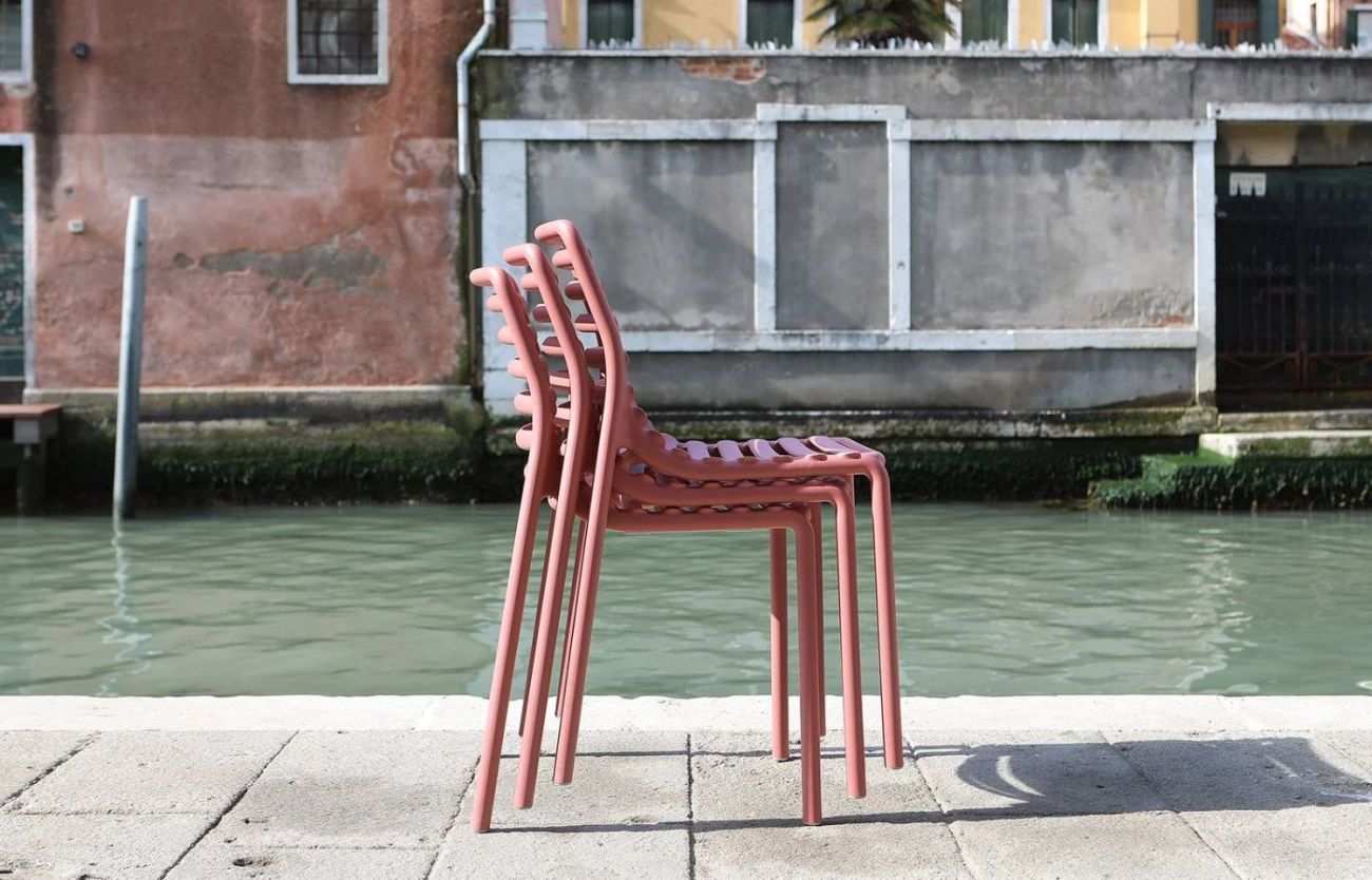 Nardi Stuhl DOGA BISTROT  bianco - weiß - Recyclebarer Kunststoff. - stapelbar