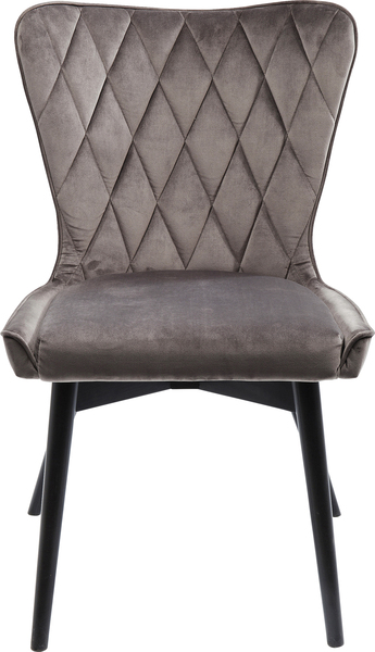 Stuhl grau - KARE Black Marshall Velvet Grau