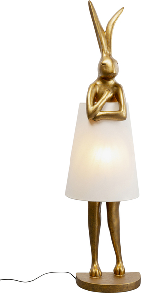 Stehleuchte gold - 150 cm - KARE Animal Rabbit Gold/Weiß