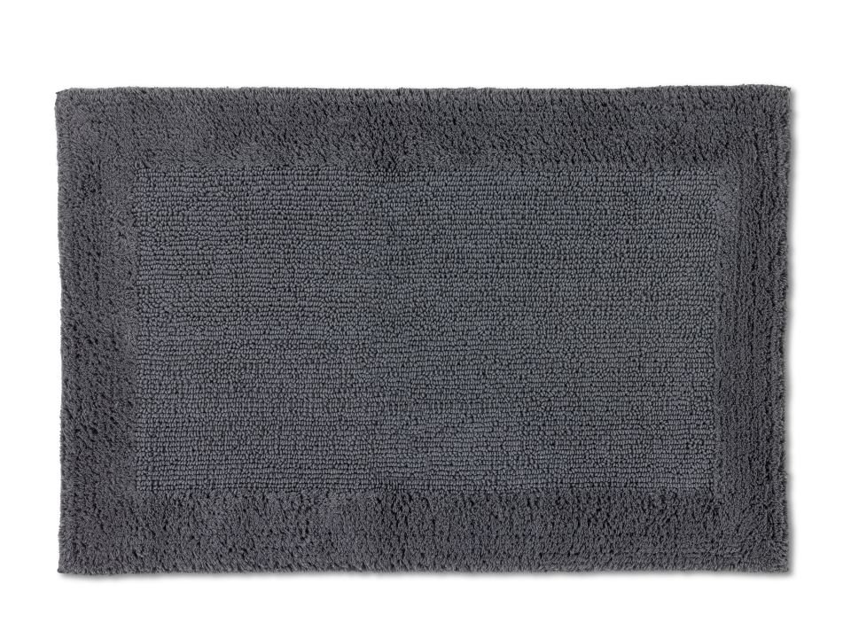 Schöner Wohnen Kollektion Badteppich Bordüre Anthrazit , 67 x 110 cm, 1940070192040/18887