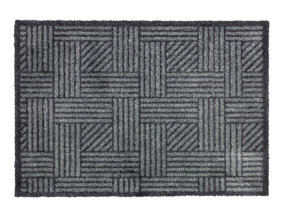 Schöner Wohnen Kollektion Fußmatte Streifengitter grau/anthrazit, 67 x 100 cm, Manhattan 1689068004040