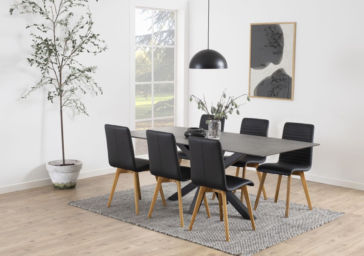 Actona Company Esstisch Heaven schwarz 200 x 100 cm