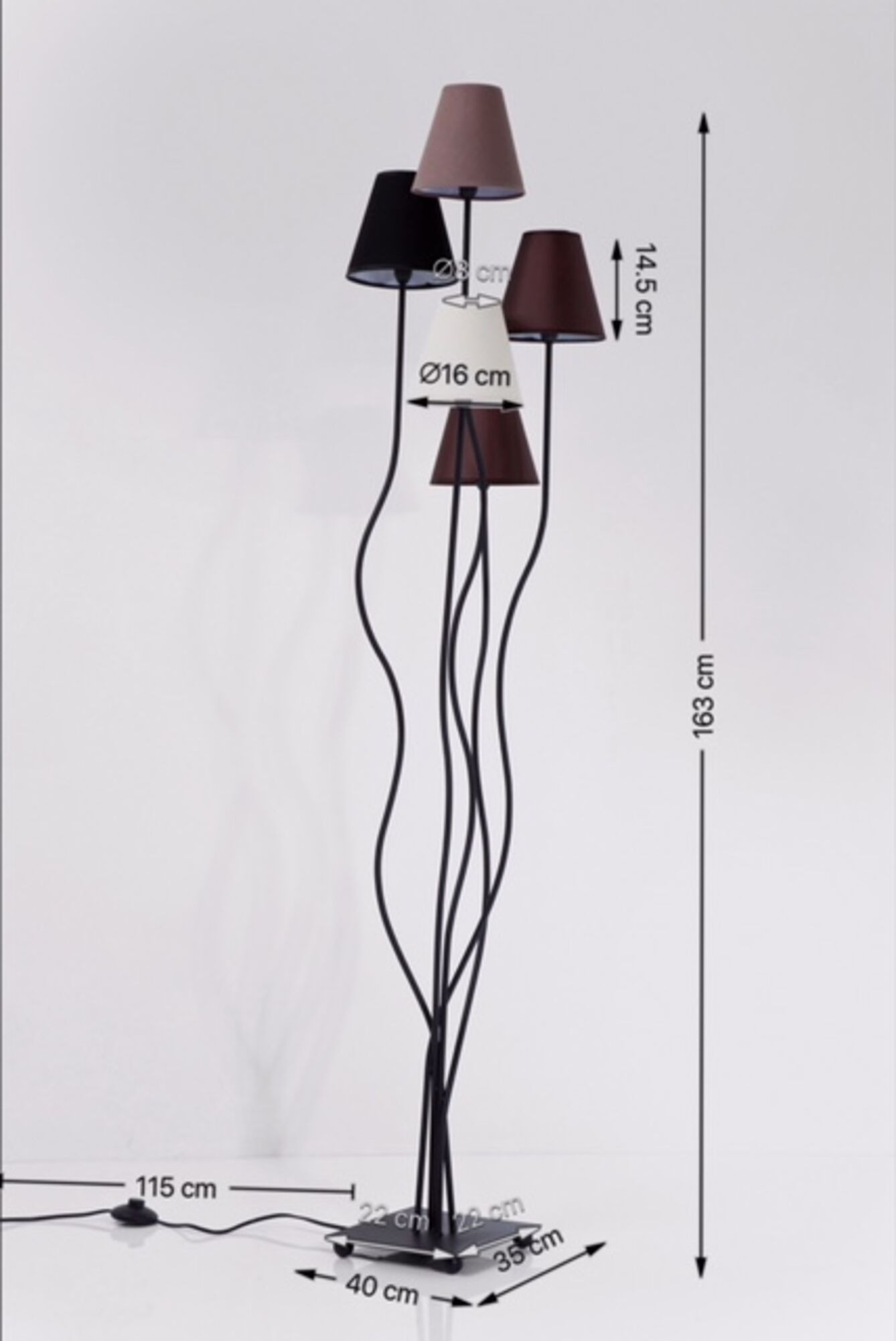 Stehleuchte braun - KARE Flexible Mocca Cinque