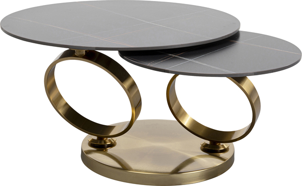 Couchtisch gold - 132 x 80 cm - KARE Berverly Gold
