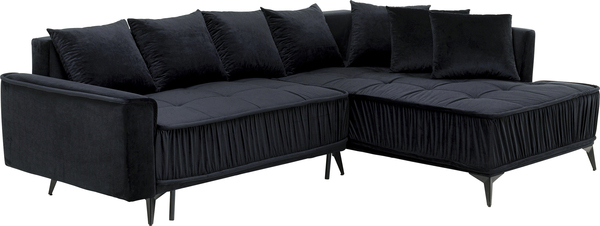 Schlafecksofa schwarz - 205 x 265 cm - KARE Moon Rechts