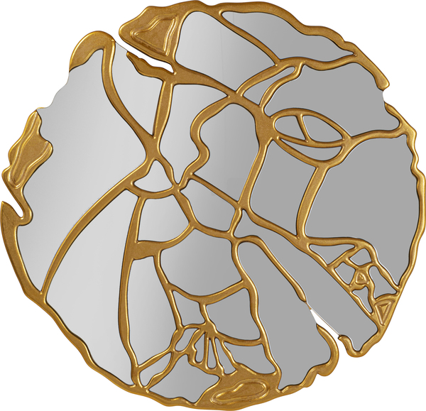 Wandspiegel gold - Ø 100 cm - KARE Pieces Gold