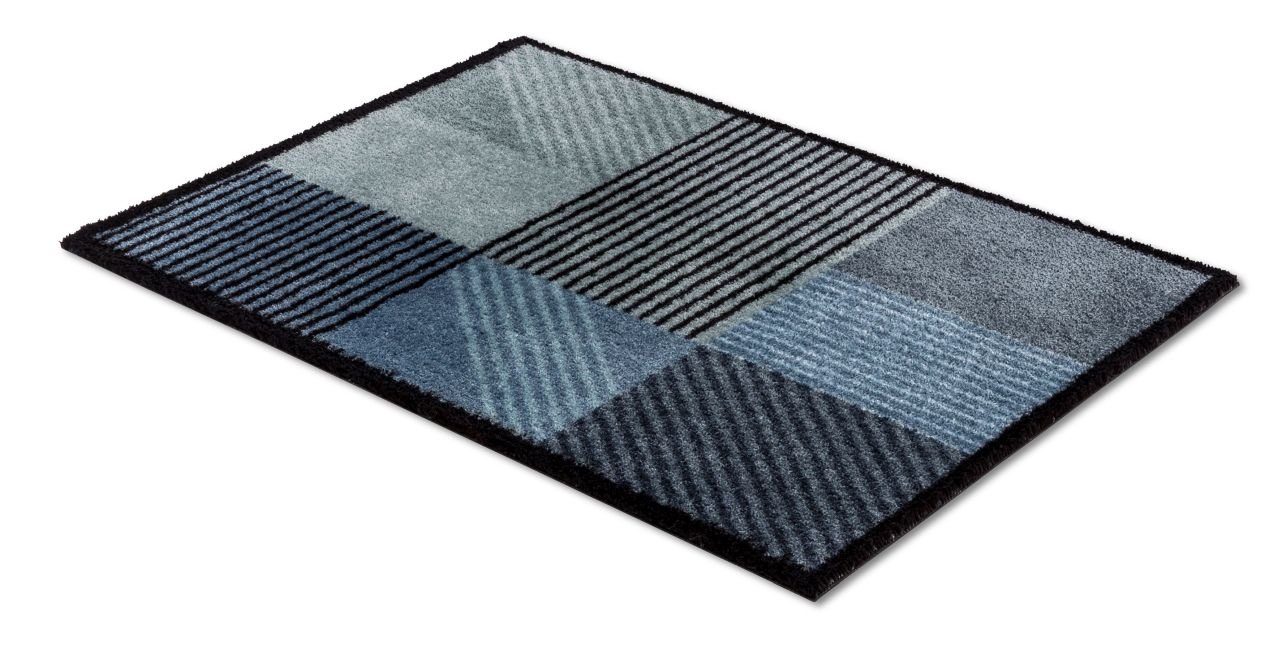 Schöner Wohnen Kollektion Fußmatte Geomix polartürkis, 67 x 100 cm, Manhattan 1689068006027