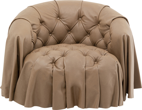 Sessel braun - KARE Drapes Leder