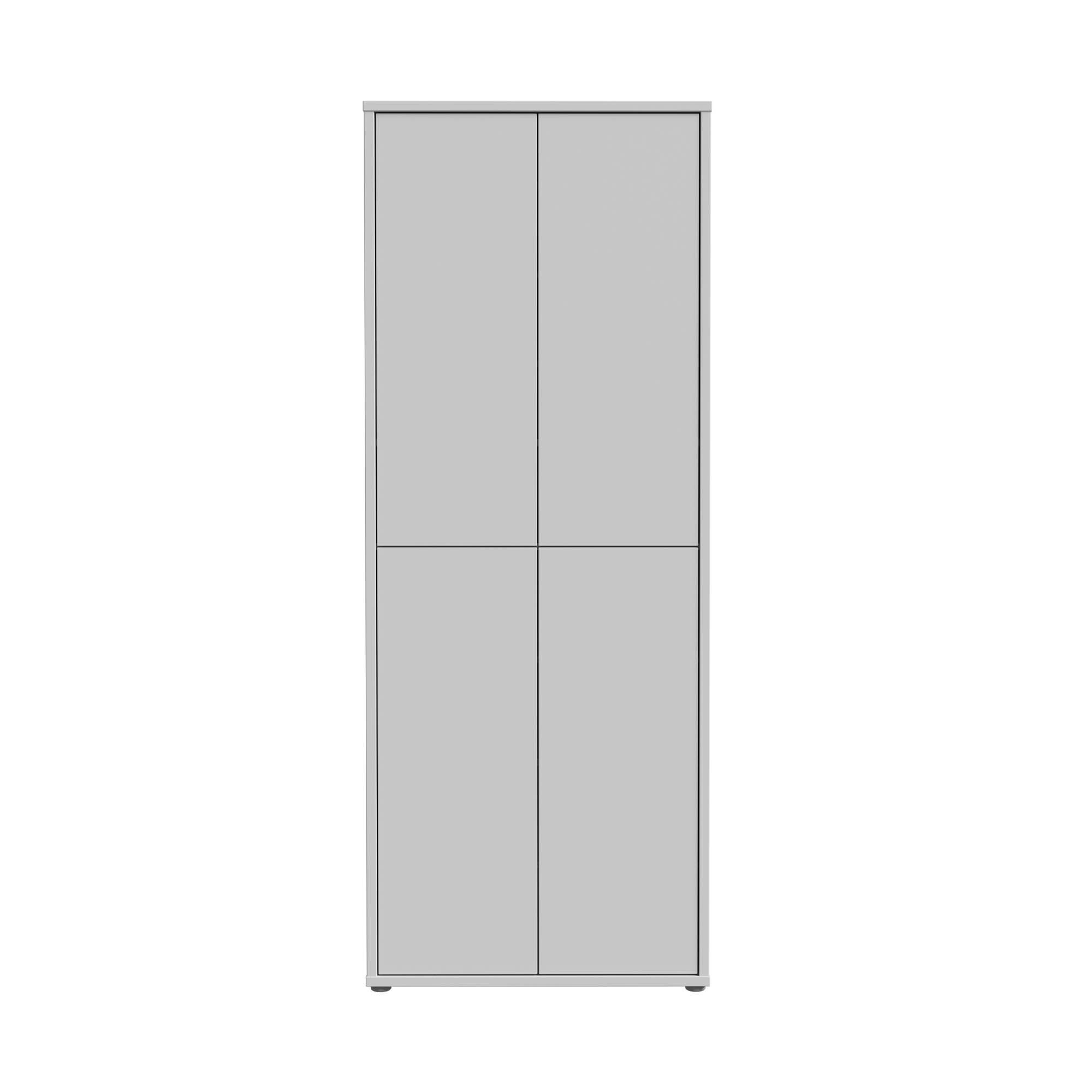 Forte Schuhschrank Alanna hellgrau 74 x 192 cm