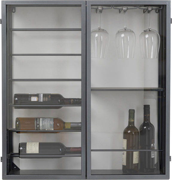 Wandweinregal schwarz - 75 x 80 cm - KARE Lisboa Schwarz