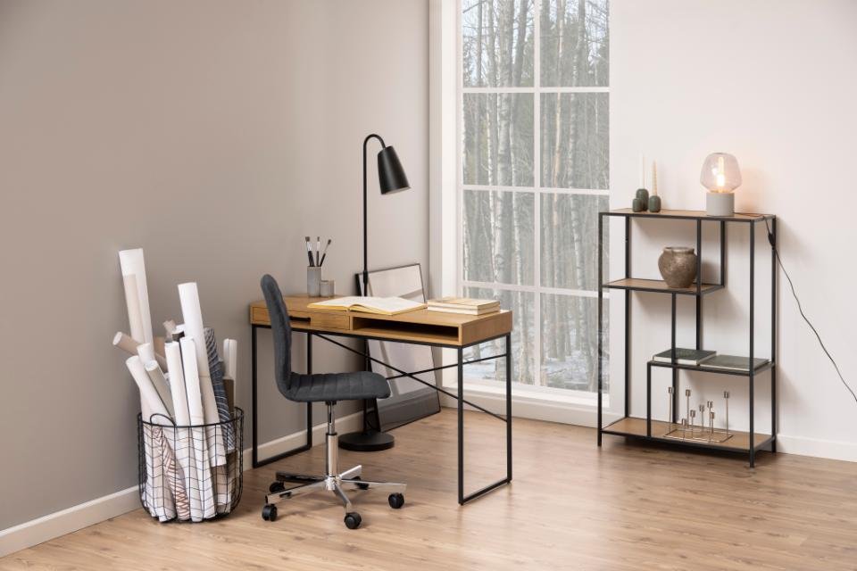 Actona Regal Seaford, asymmetrisch, wildeiche/schwarz matt, 77 x 114 cm, 0000089164