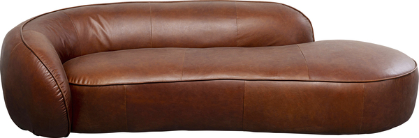 Recamiere braun - 252 cm - KARE Wonder Leder Braun