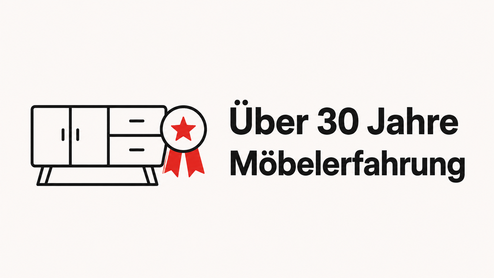Symbolgrafik für über 30 Jahre Möbelerfahrung.
