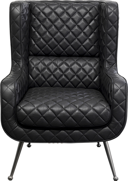 Sessel schwarz - KARE Nonna Smart Leder Schwarz