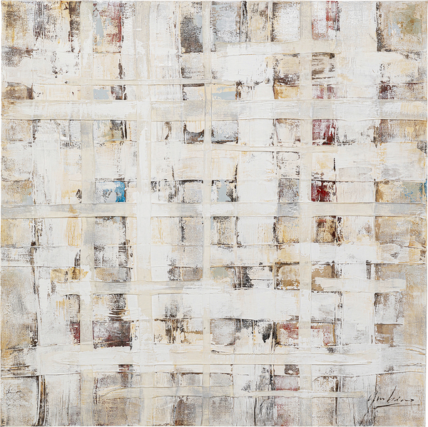 Leinwandbild 120x120cm beige - 120 x 120 cm - KARE Treccia