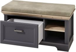 Innostyle Bank mit Sitzkissen Jasmin graphit 93 x 49 cm