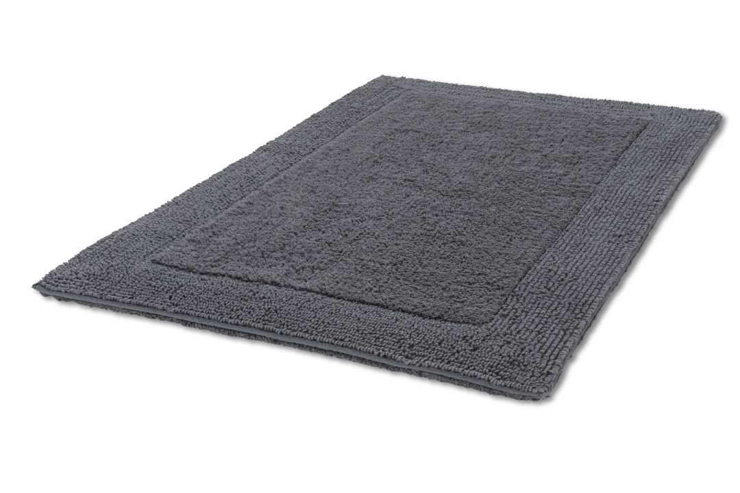 Schöner Wohnen Kollektion Badteppich Bordüre Anthrazit , 67 x 110 cm, 1940070192040/18887